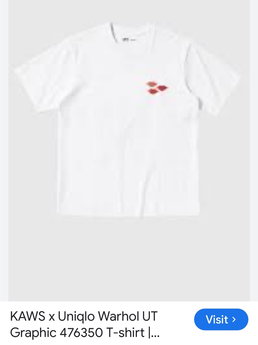 NWT Uniqlo KAWS x Uniqlo Warhol UT Graphic T-Shirt